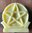 Pentagrammkerze Handarbeit 15,78cm, 800g - Gelb