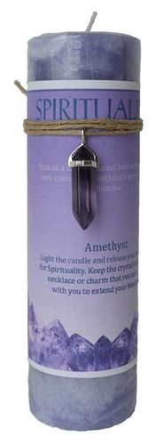 Spiritualität - Geweihte Kerze mit Amulett