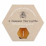 Set bestehend aus 4 Bienenwachs Teelichtern